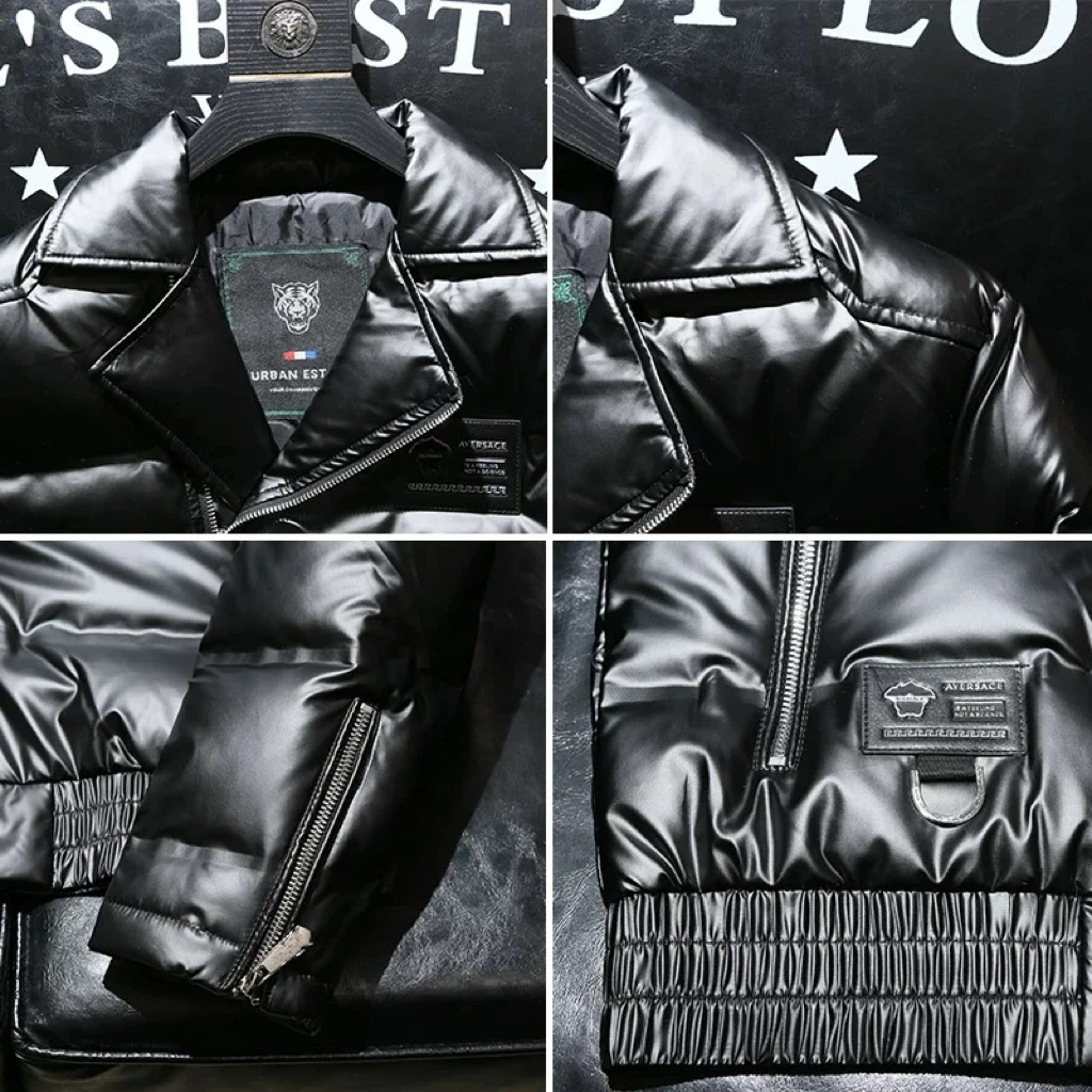 8319男士黑色骑行风（JO）保暖秋冬加厚夹克