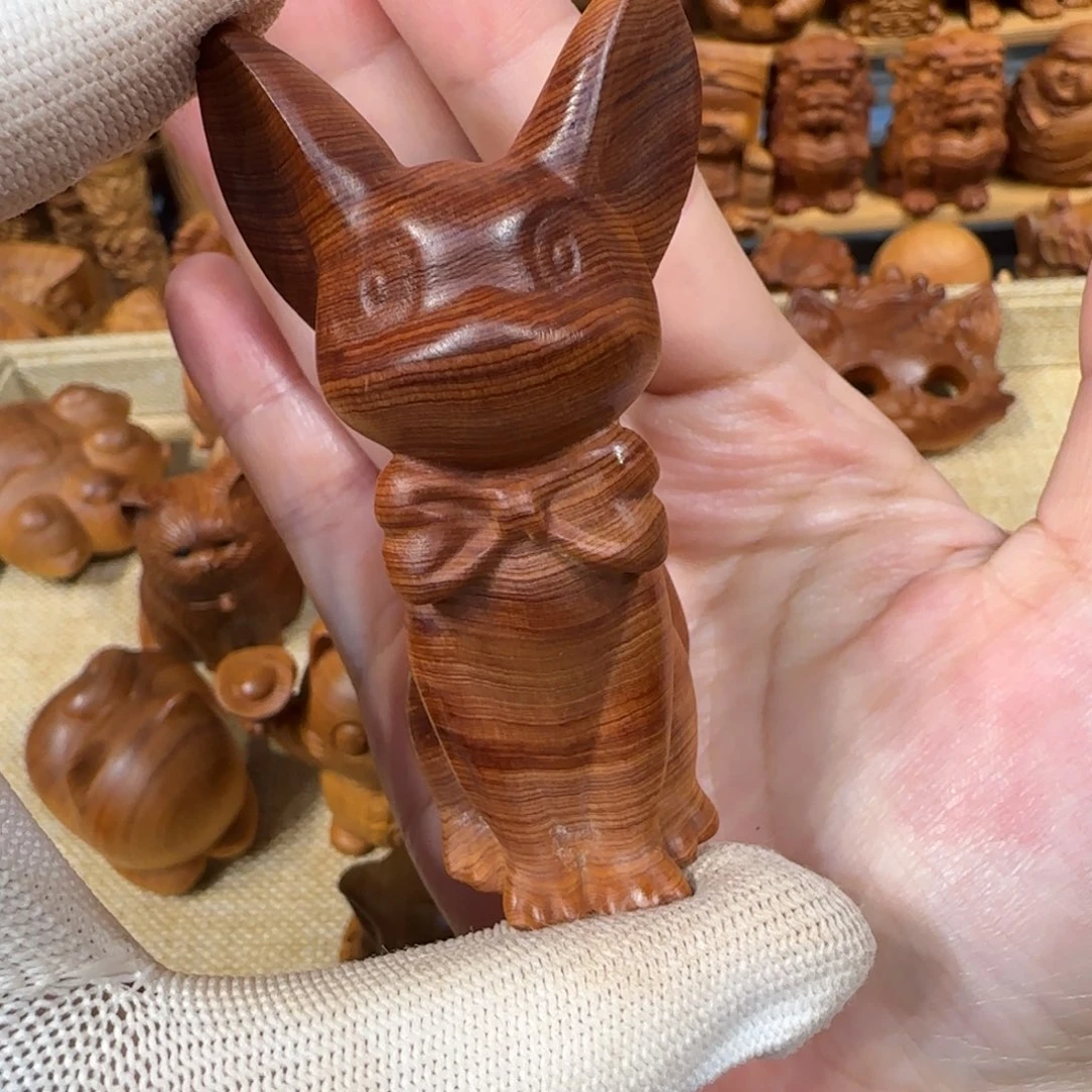 海****崖柏手把件小猫咪把件