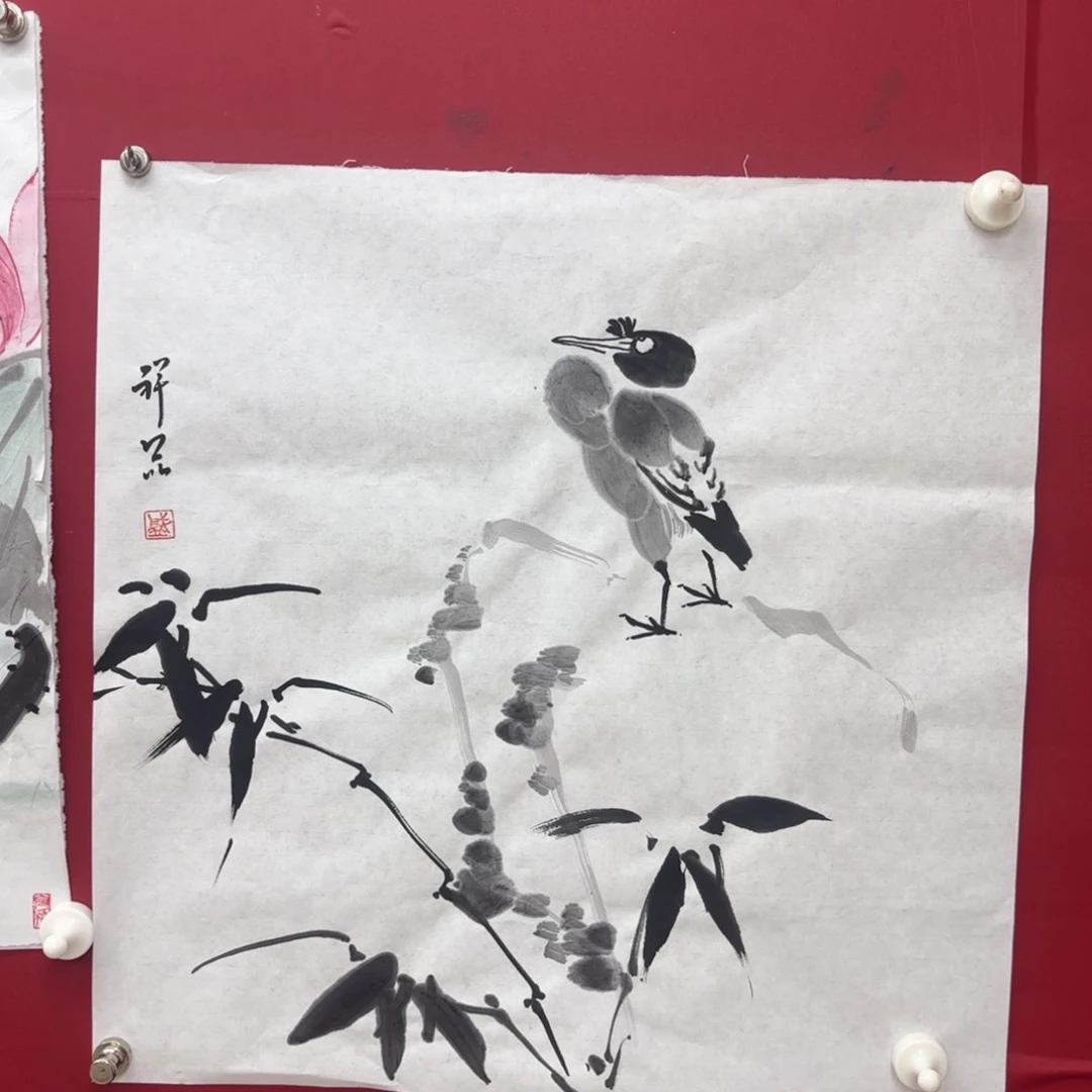 国画盛祥昆手绘八哥