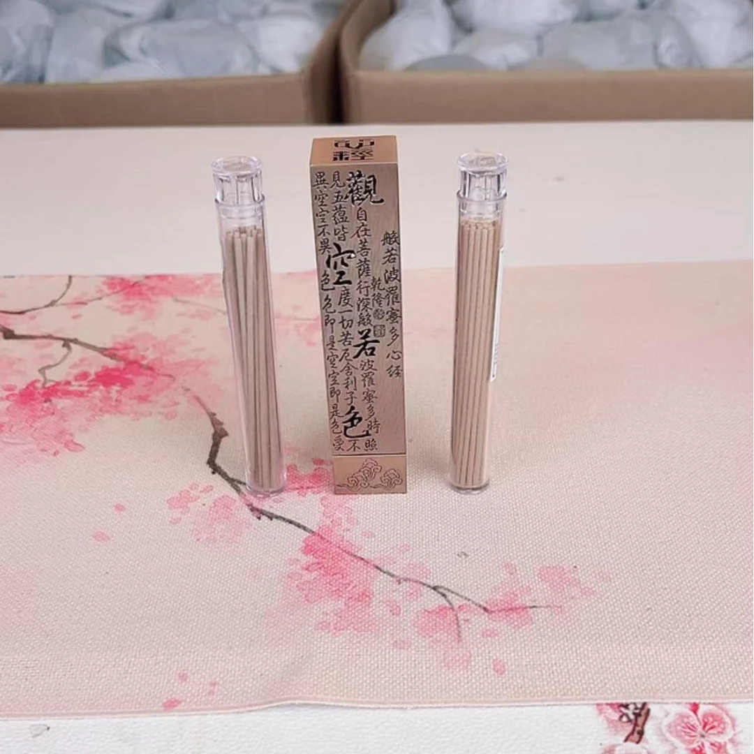 链接红铜色立体心经香插+2管香A0843
