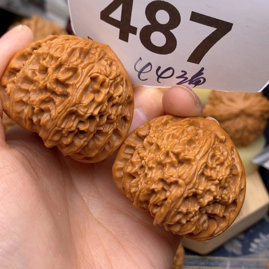 文玩核桃把件487号44三角
