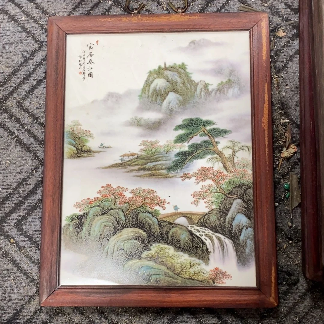 瓷37*28 景德镇瓷板画柴窑烧制