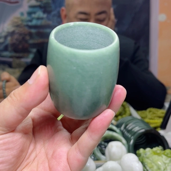 蛇纹石玉水杯多样性发货未镶嵌