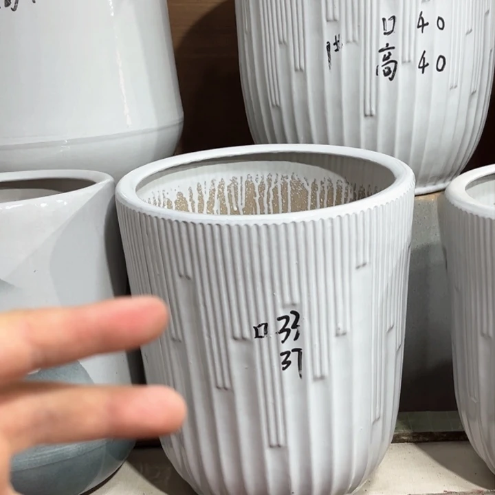 1号大号2个花盆白色