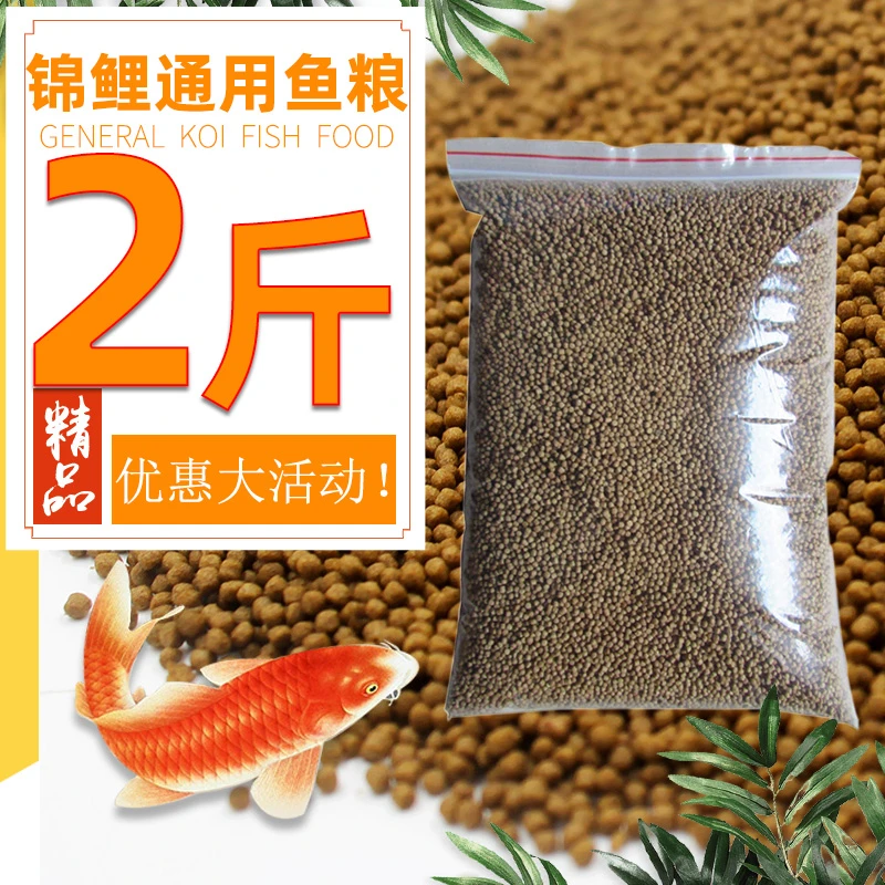 观赏鱼金鱼饲料鱼粮锦鲤鱼不浑水鱼食通用中型鱼小颗粒上浮料