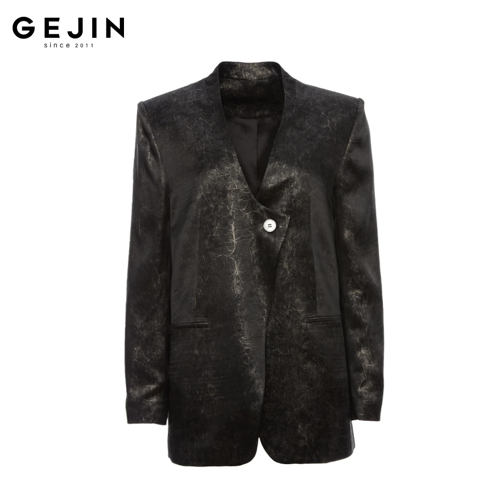 GEJIN/歌锦2025春季春款轻奢时尚气质复古外套9182570120