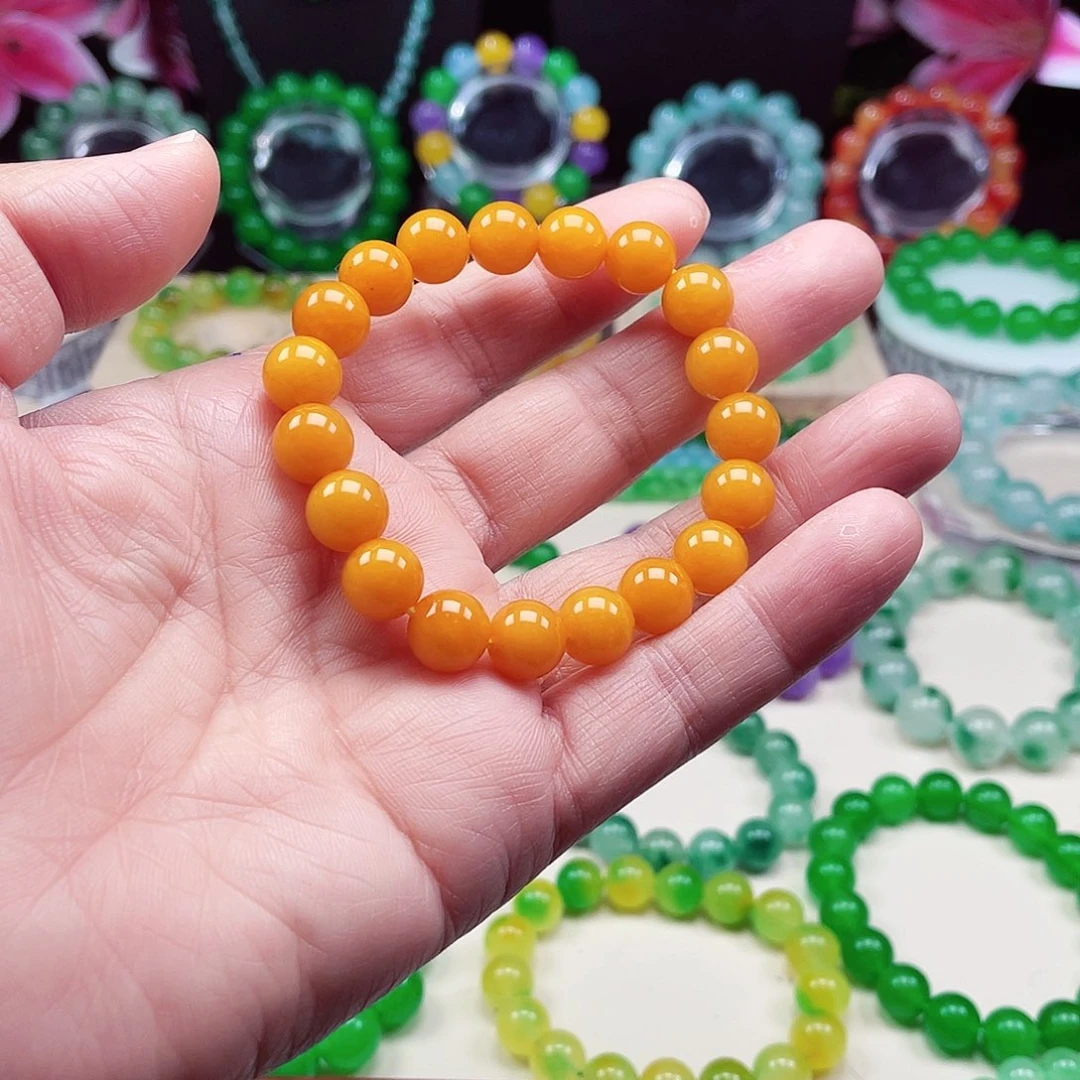 翡翠未镶嵌颈饰卡10翡翠珠链男女款14