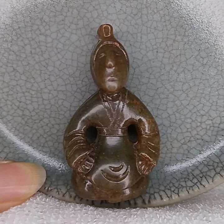 摆件开片瓷器瓷片摆件