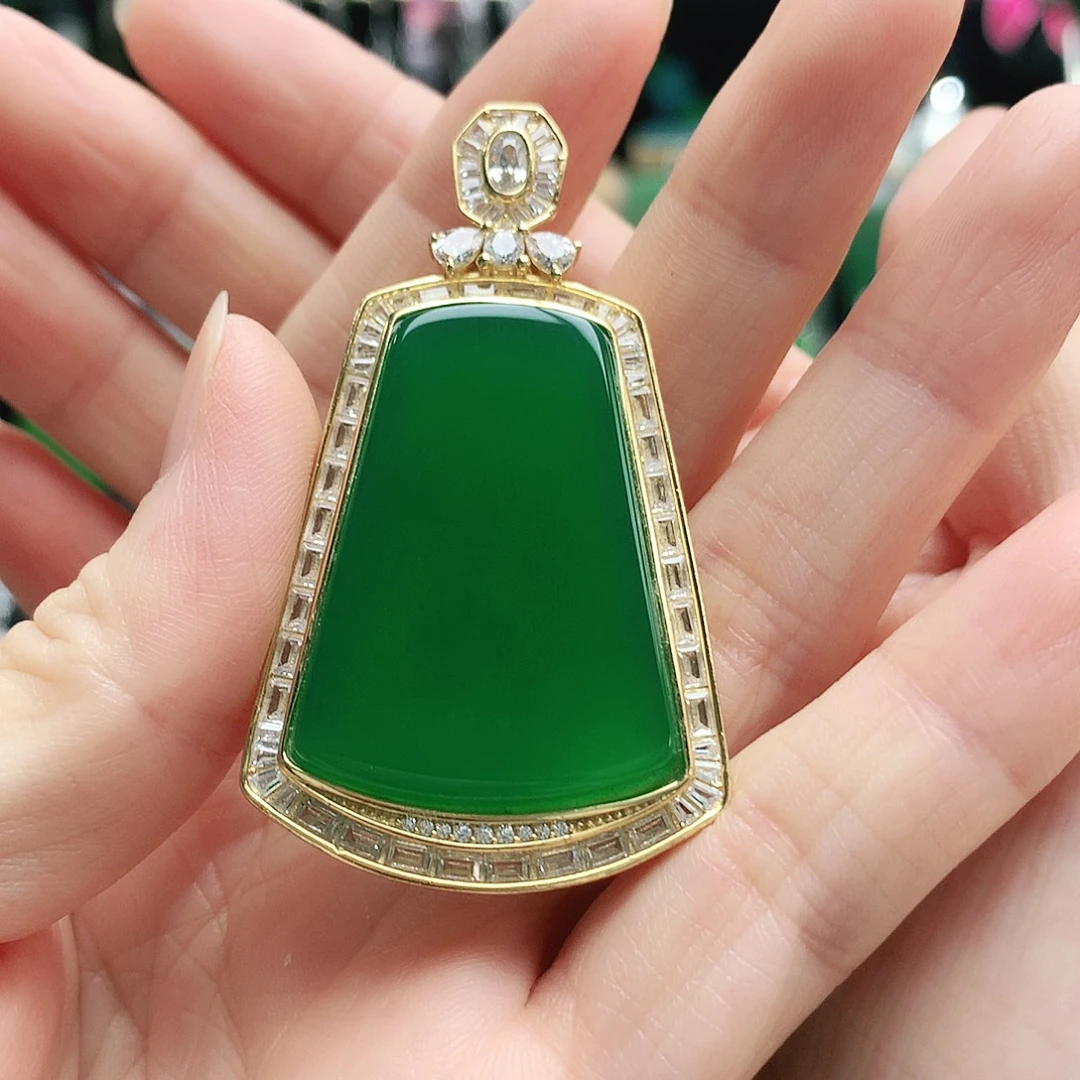 弓***~玛瑙/玉髓银S925镶嵌吊坠