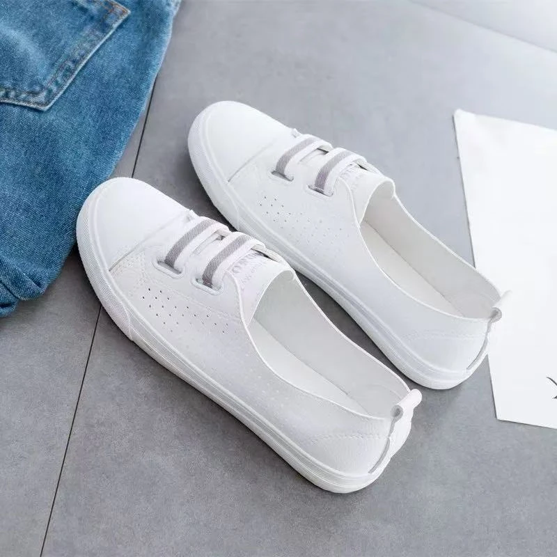 秋季新款百搭厚底休闲运动德训鞋小白鞋6873