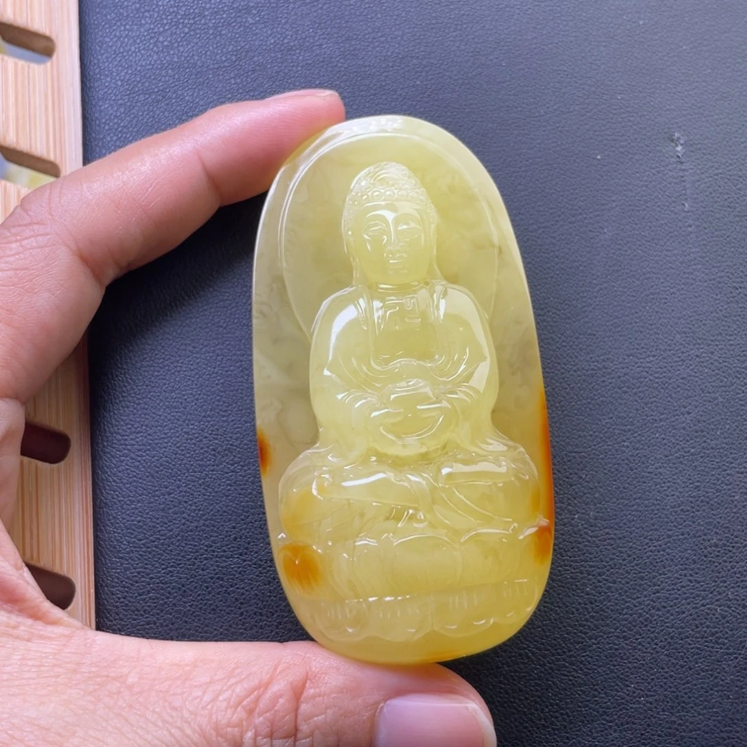 琥珀未镶嵌颈饰天然的琥珀蜜蜡