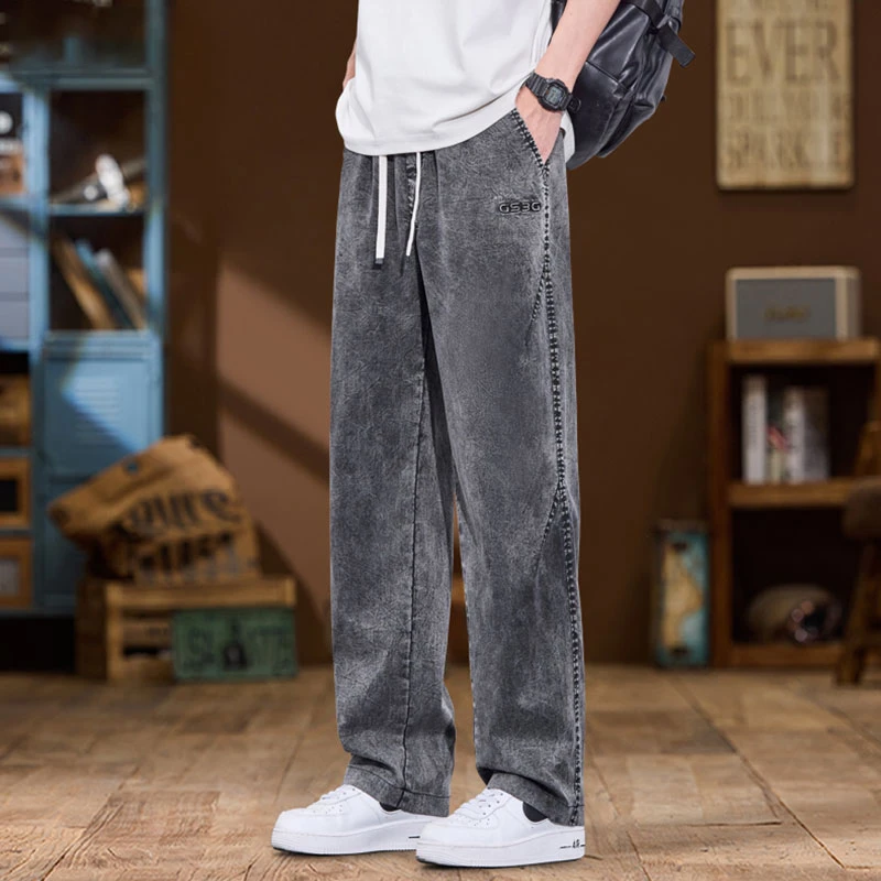 MR.MUDI/穆迪先生高端天丝牛仔裤男2025新款夏季薄款美式工装直筒