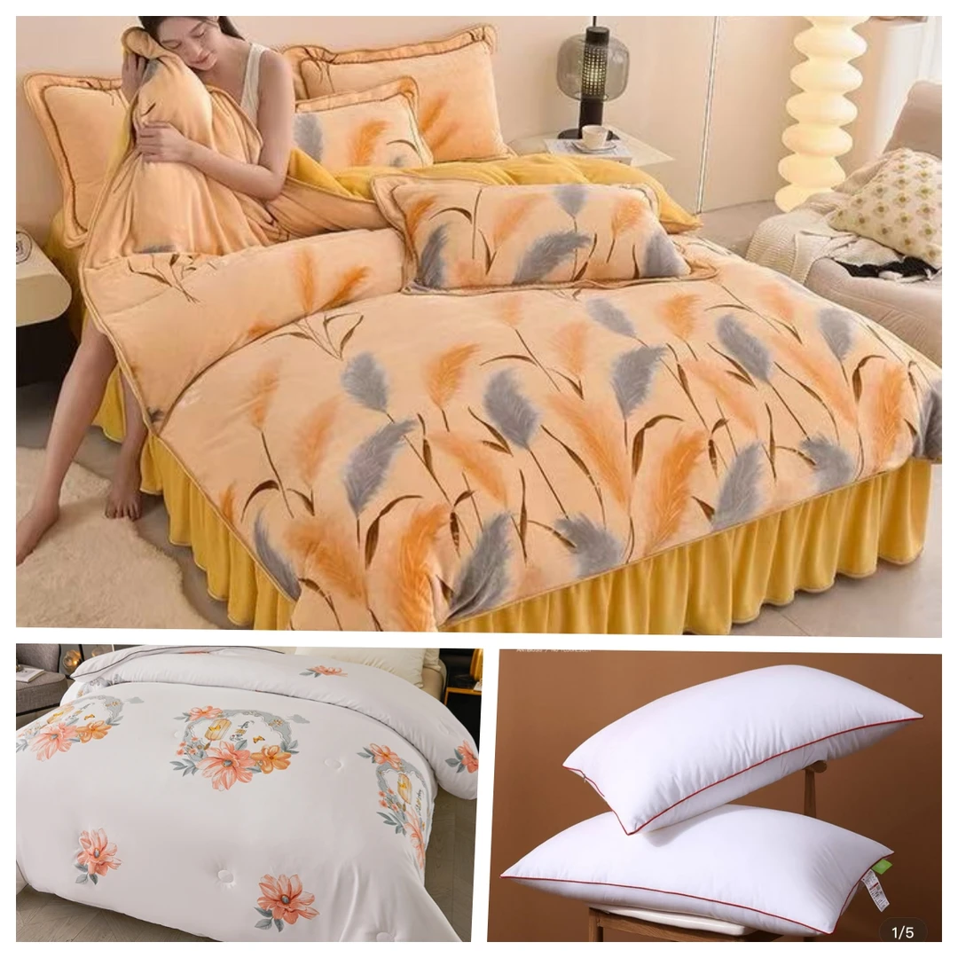 组合新款秋冬高克重加厚牛奶绒四件套8斤重保暖细腻加绒四件套