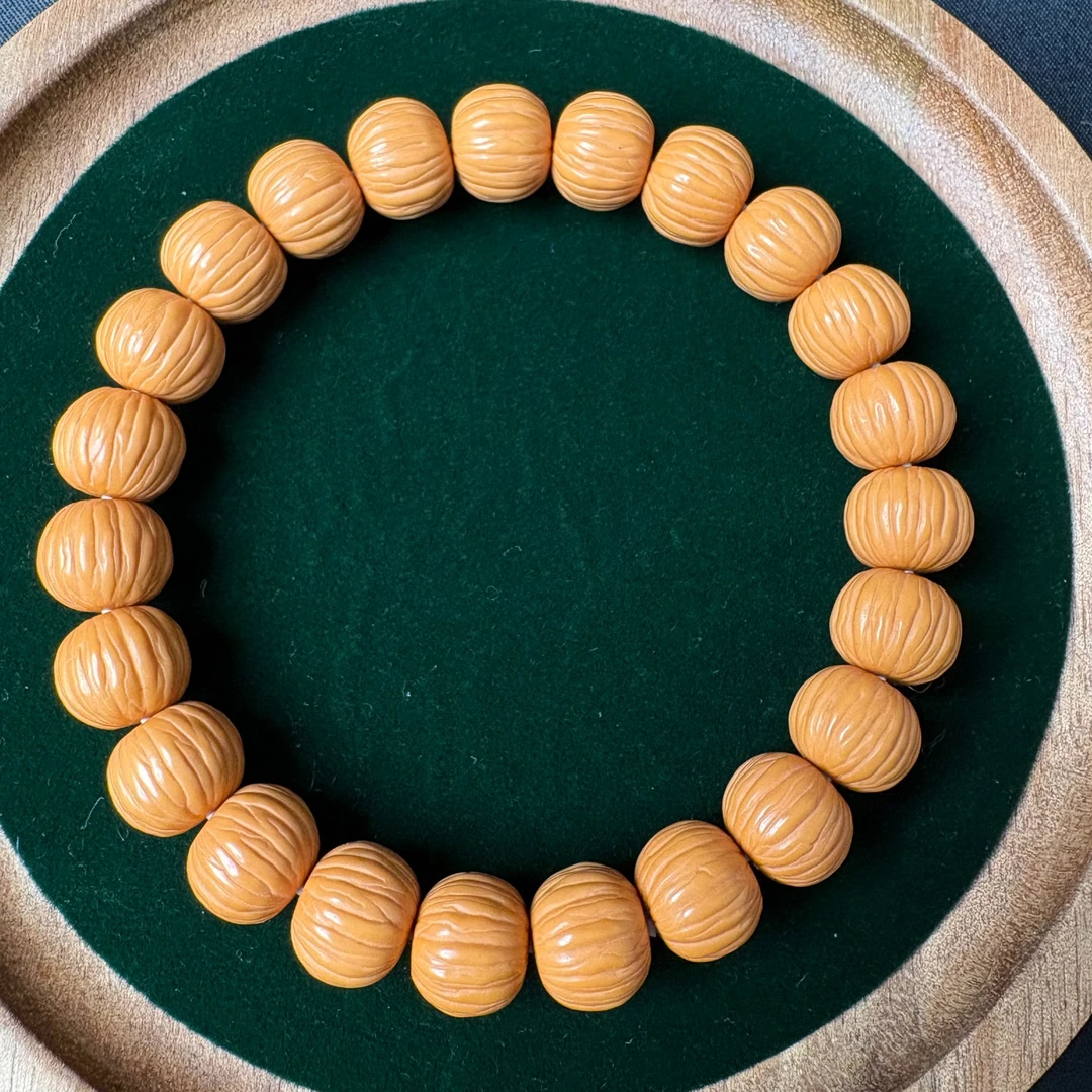 富礼文玩【土豪911手串】土豪911雕刻核桃手串猴头全正品无瑕疵原色