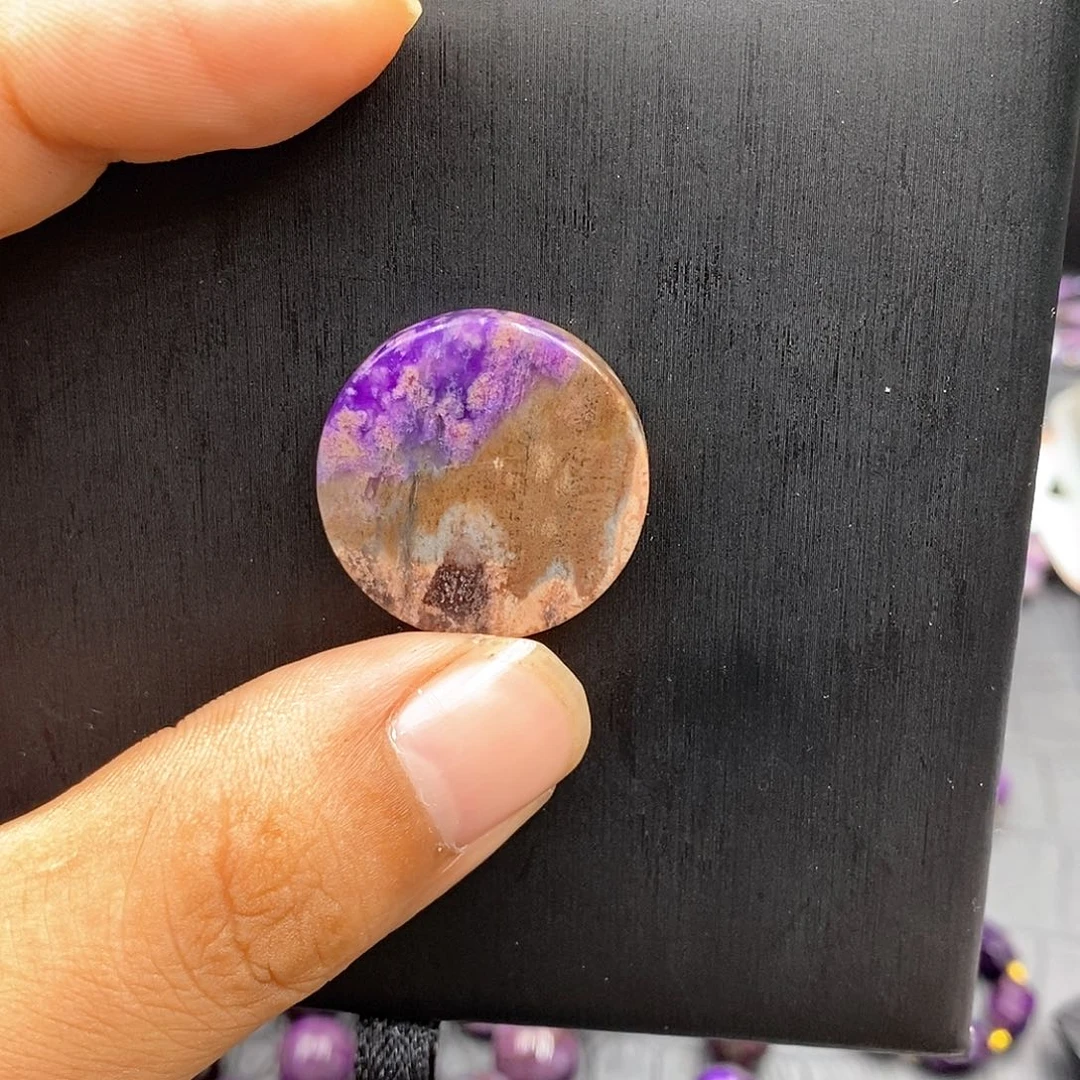 苏纪石（舒俱来）未镶嵌圆饼油画圆饼