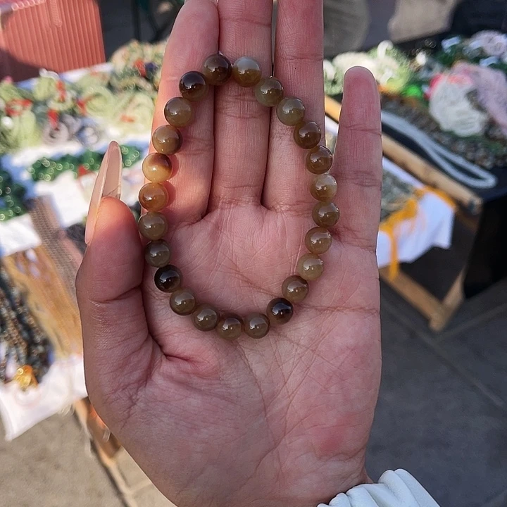 和田玉手串未镶嵌多**A糖玉手串约卡8多样性拍一发一S