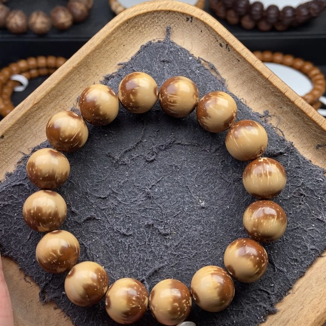 紫金鼠手串14mm半实心半山半水熊猫精品