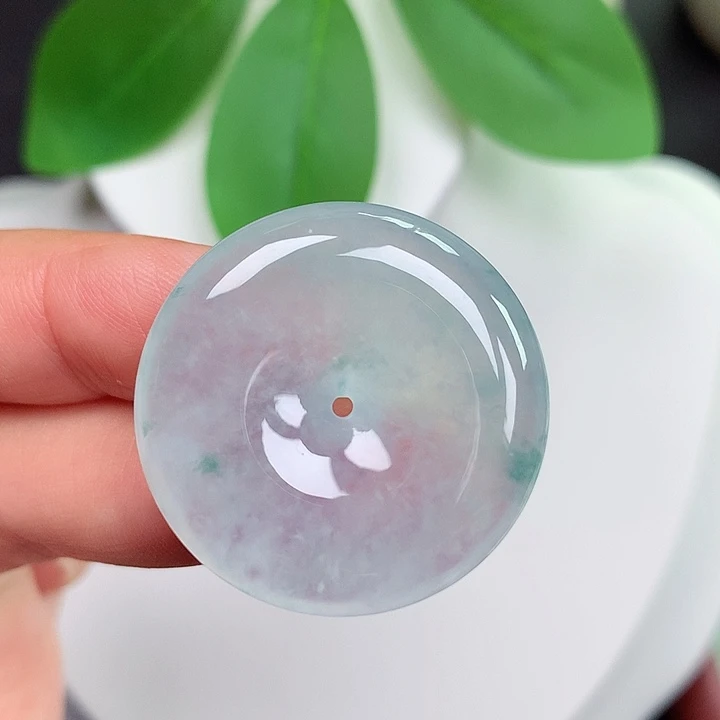 颈饰未镶嵌翡翠平安扣 29.3x6.1mm