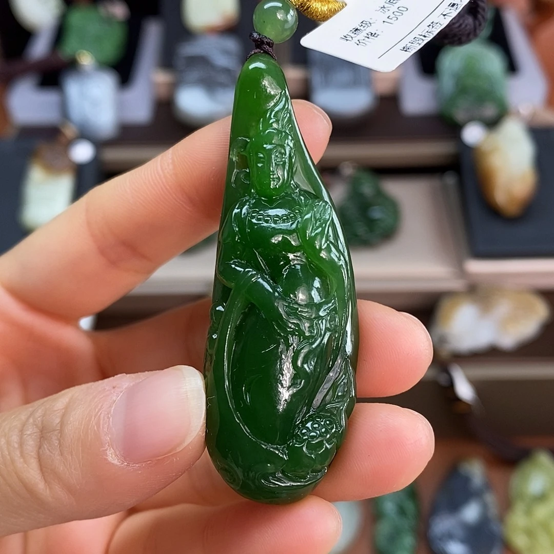 和田玉未镶嵌吊坠(不含链)