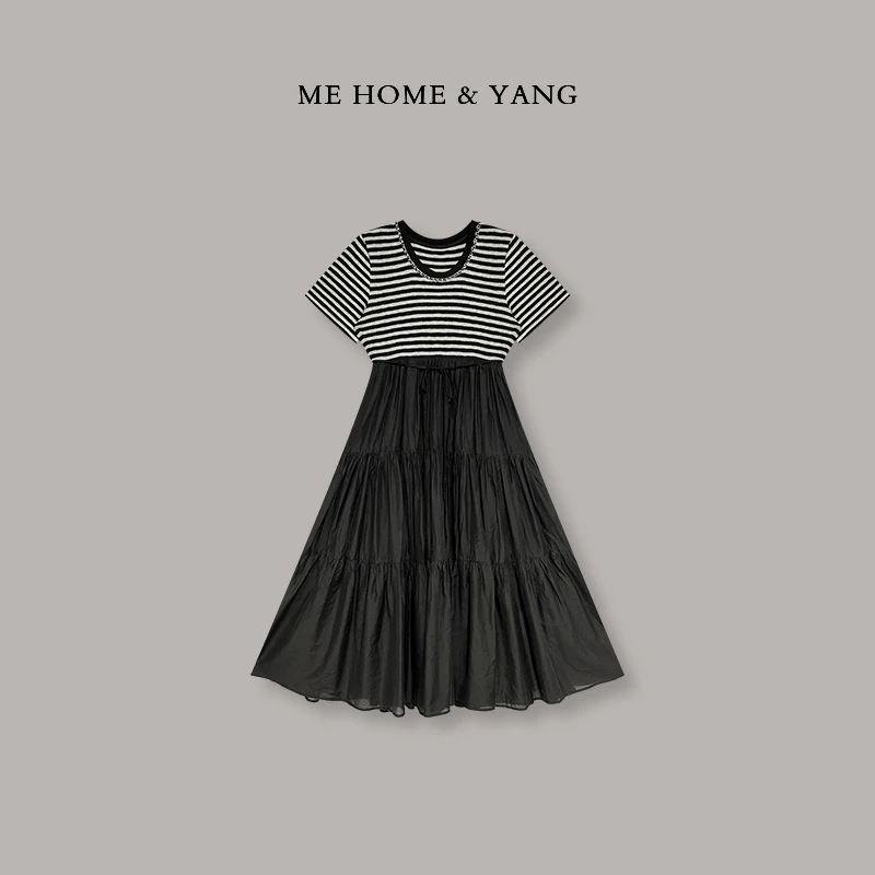 ME【小香链条连衣裙】黑色夏季新款女士显瘦时尚气质连衣裙MEQS3114