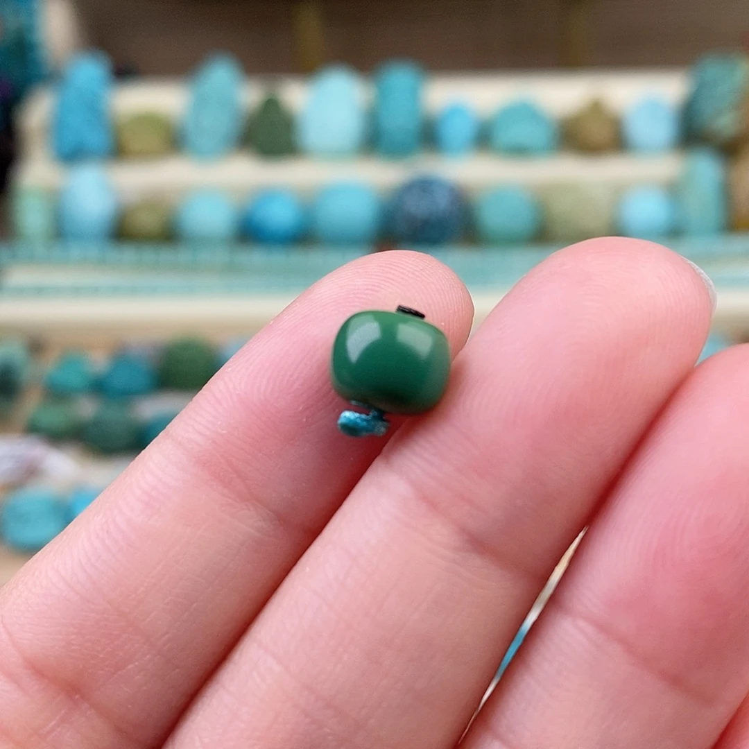 未镶嵌绿松石珠宝奇石8*6.5