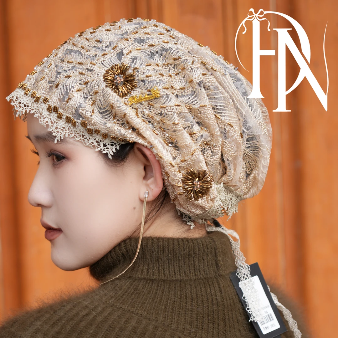 赫法德娜金缀明珠抽绳帽子2026