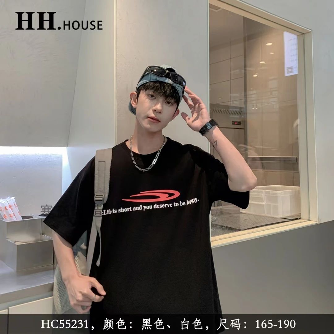 【55231-灰】青少年潮流短袖