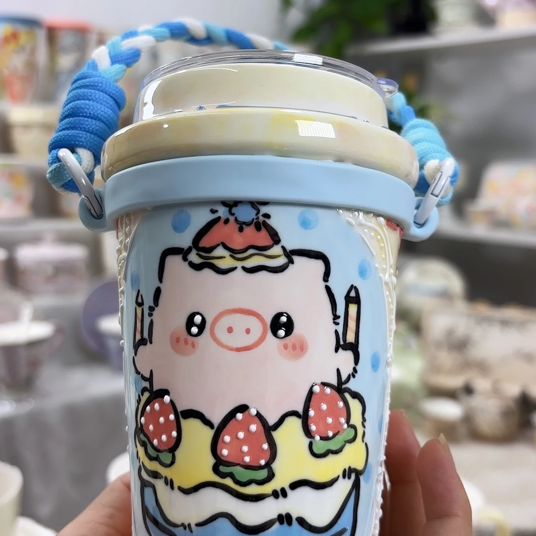 手绘创意高温釉下彩陶瓷