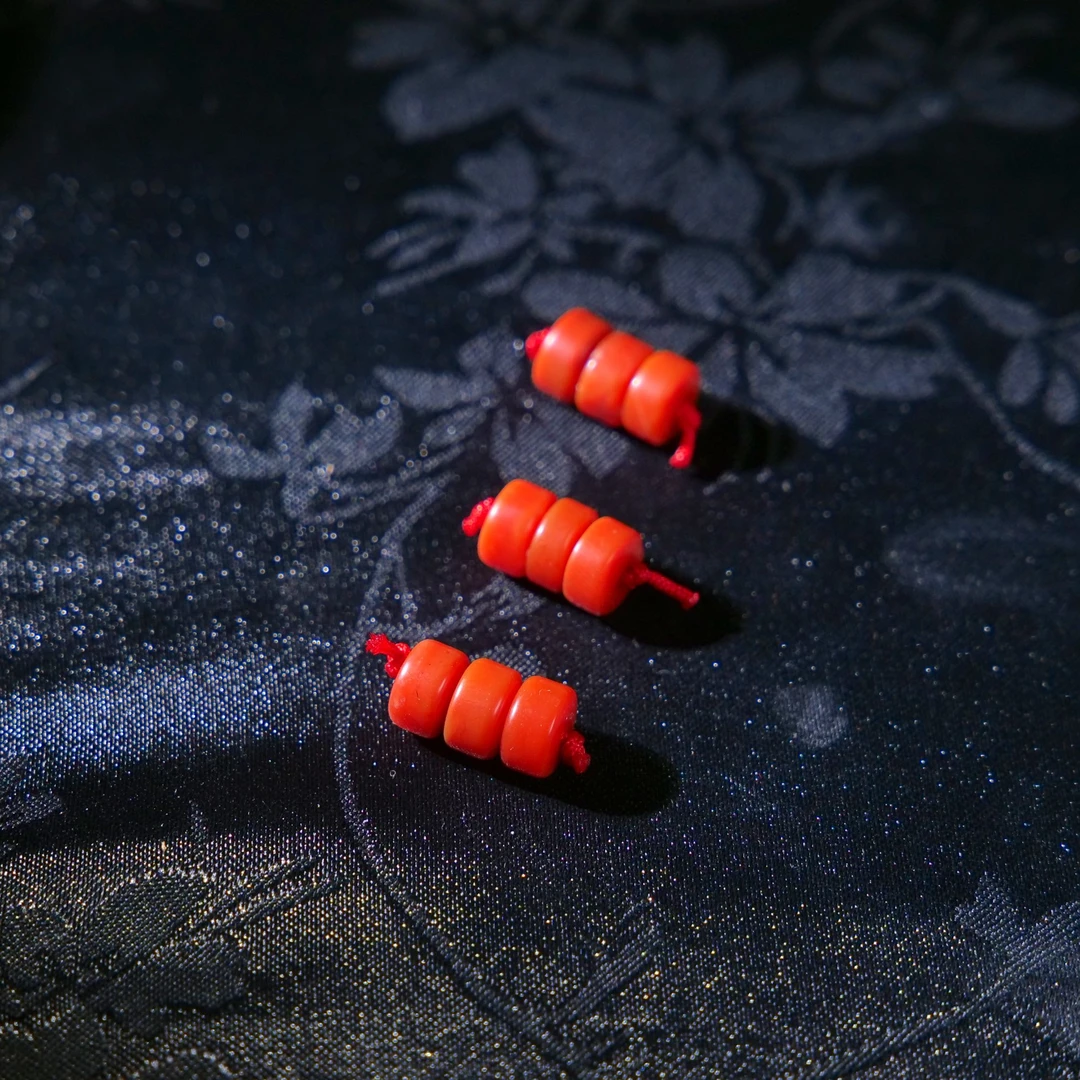 【小雨来了】7mm南红直切配珠（3个） 隔珠 DIY配饰 多样性发一件