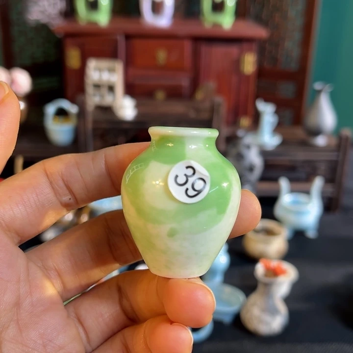 摆件微陶老王迷你花瓶
