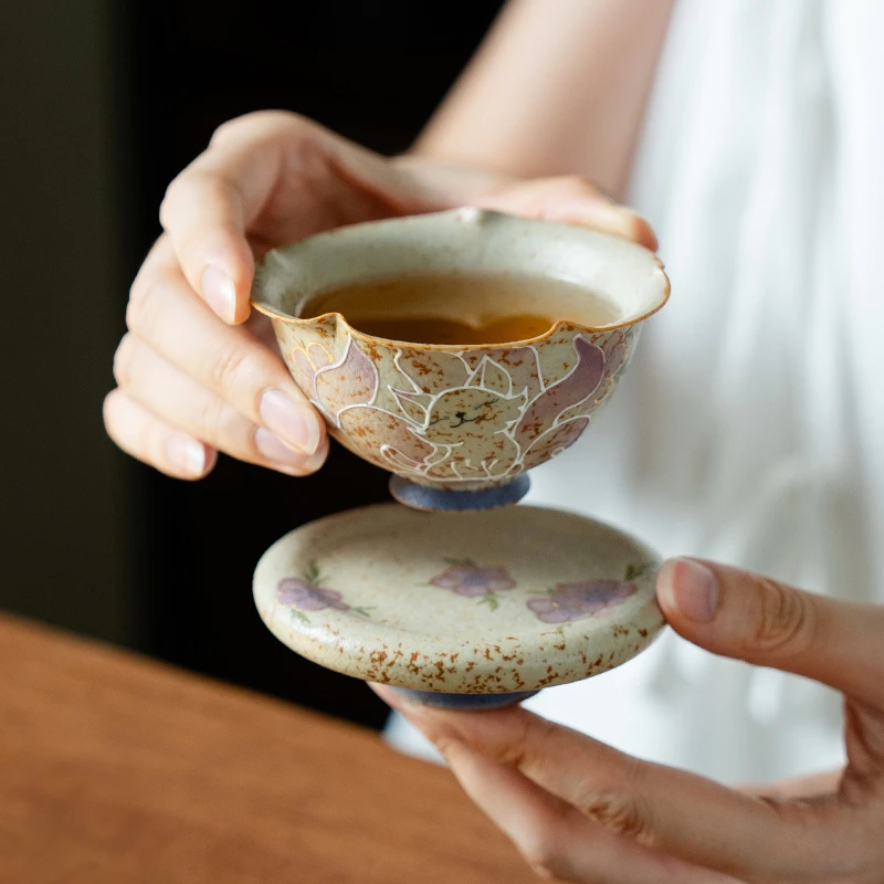 赞朴茶杯主人杯陶瓷手绘九尾仙狐单个颜予杯配杯垫不烫手功夫茶具