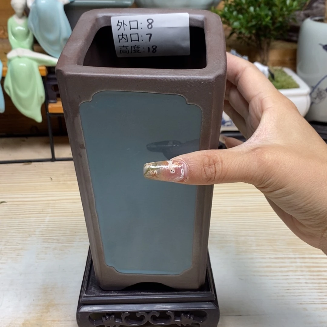 紫砂陶瓷艺术花盆陶瓷