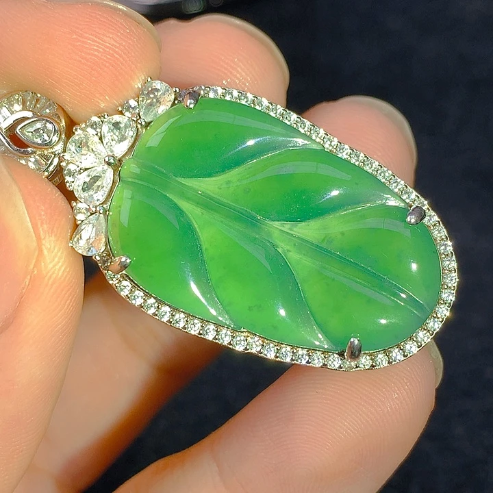 翡翠银S925镶嵌颈饰