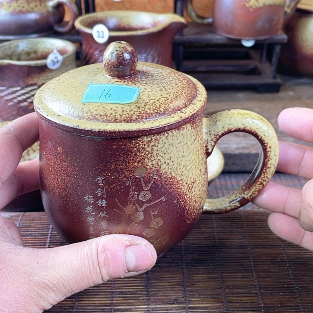 【闪购商品】风***哥柴烧盖杯380毫升左右瑕福利