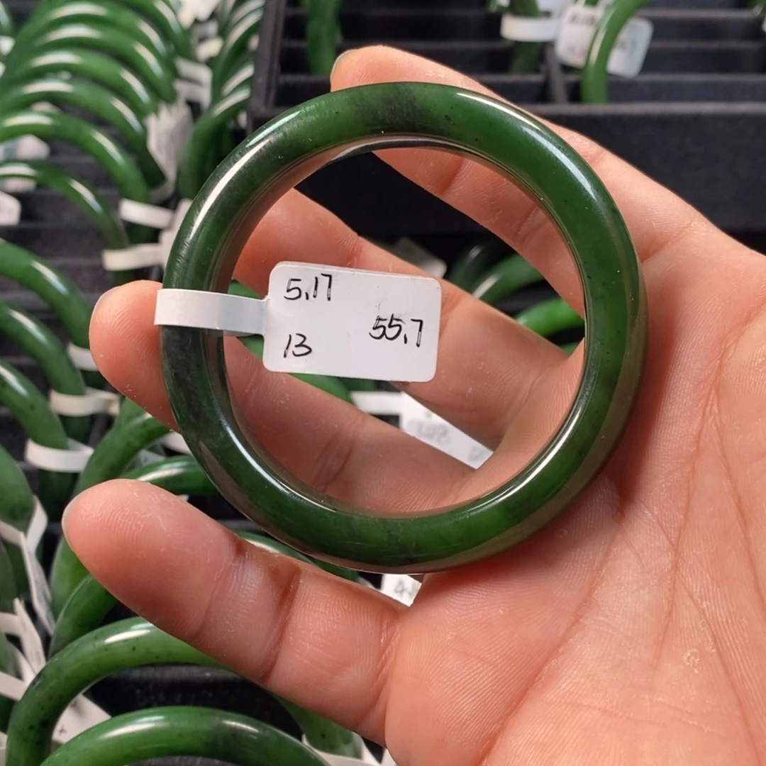 和田玉（碧玉）未镶嵌手镯55