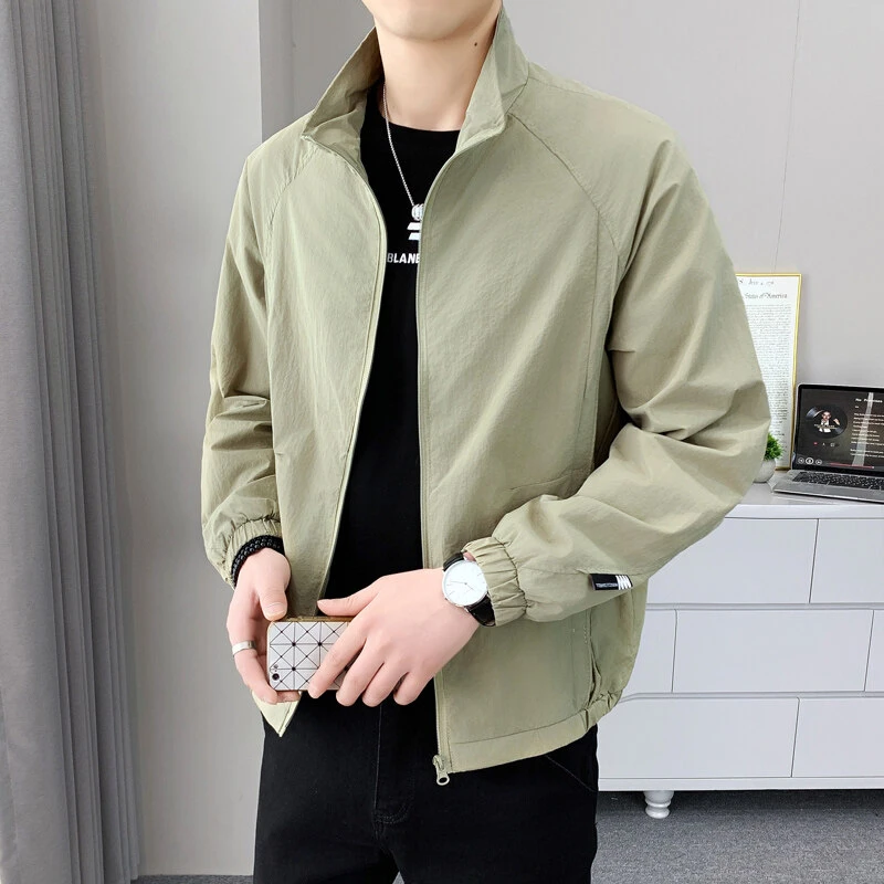 2025春夏季防晒衣男士休闲轻薄款时尚夹克百搭男青年防晒上衣外套