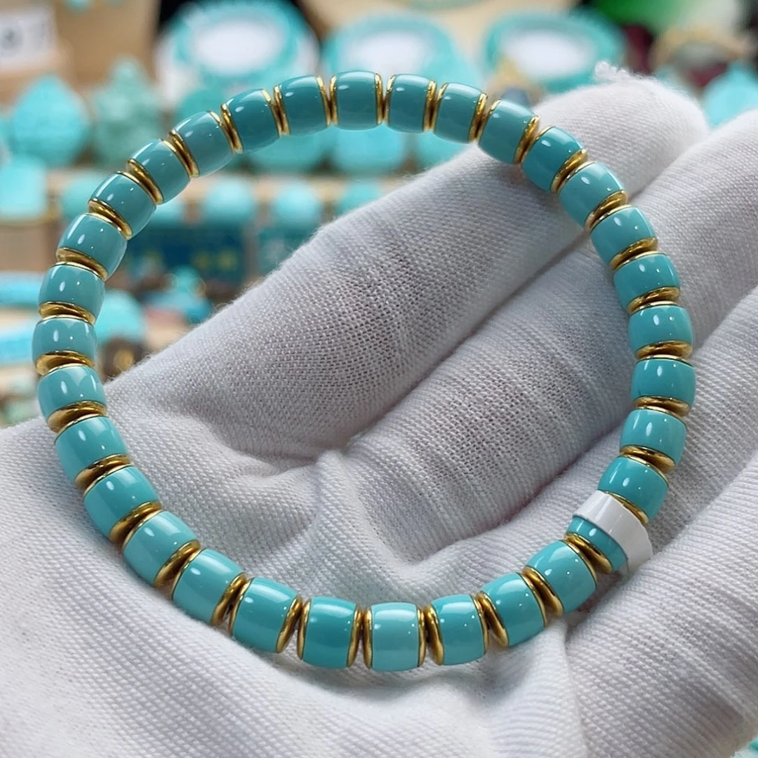 绿松石18K金镶嵌珠宝奇石6