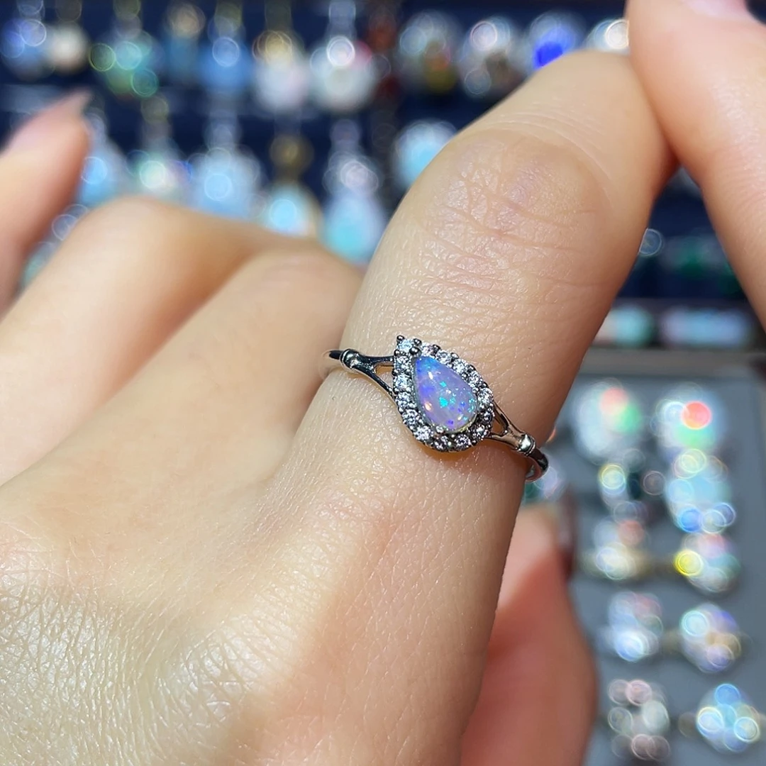 欧泊银S925镶嵌戒指