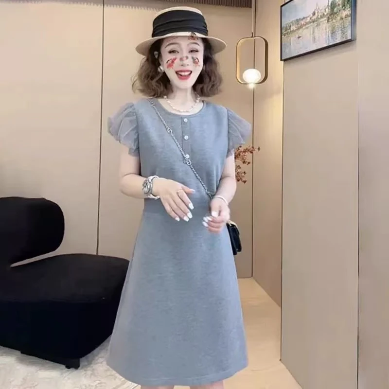 慵懒风夏季短袖连衣裙