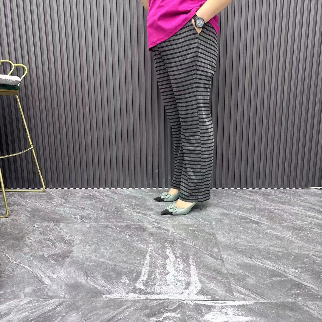 肥大码加大加肥休闲条纹裤子88A008款