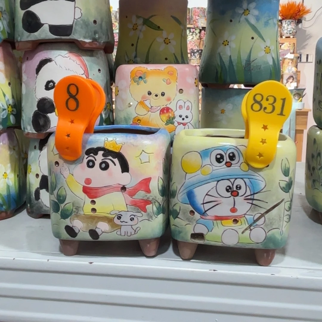 景德镇手绘花盆陶瓷8/10