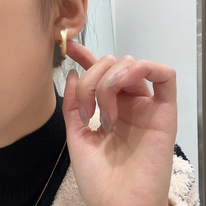 银鼠毛聚酯纤维针925银的耳扣