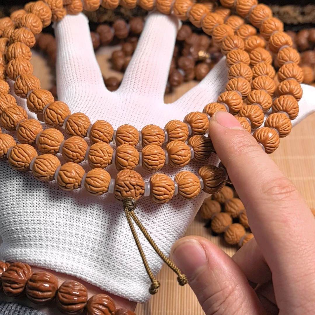 桃核吊坠风羽龙纹脖挂