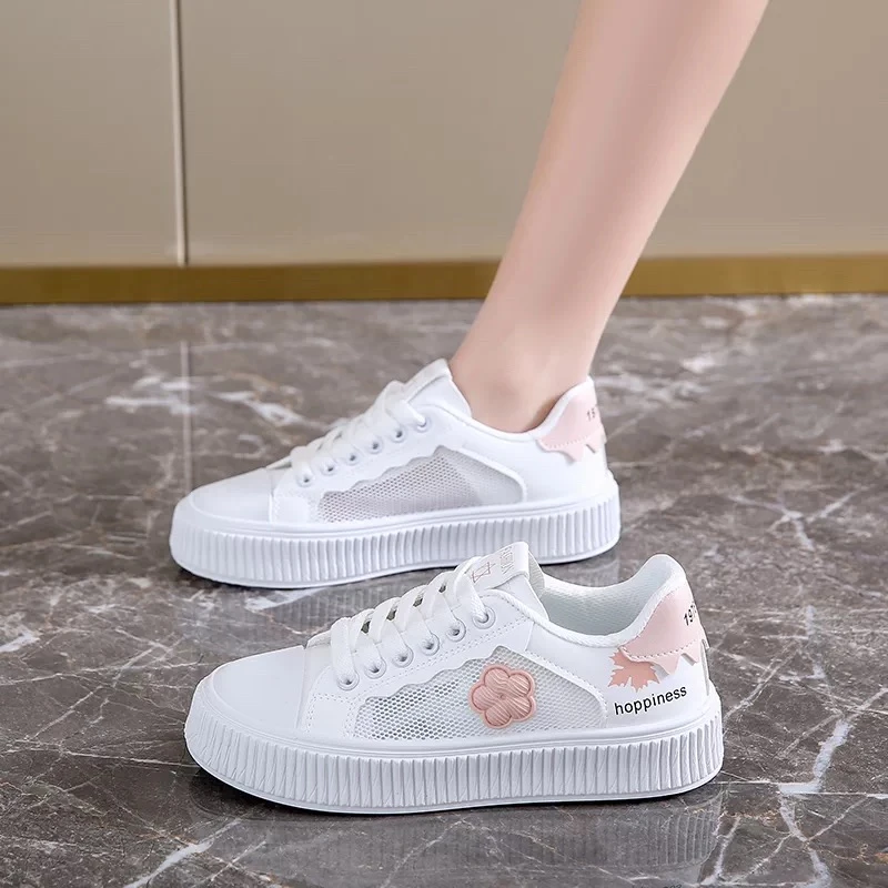 秋冬网面百搭学生板鞋小白鞋NK312-1