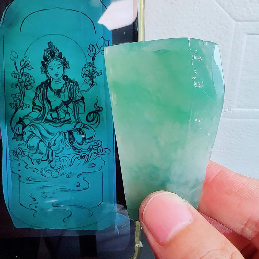 定制翡翠未镶嵌翡翠挂件
