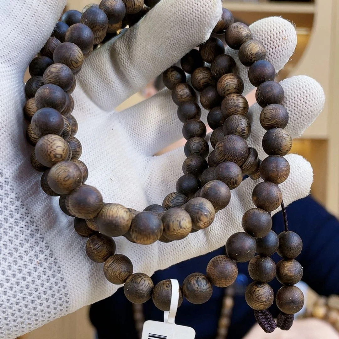 沉香沉香碎屑棋楠圆珠长串08/35克+多样性发一