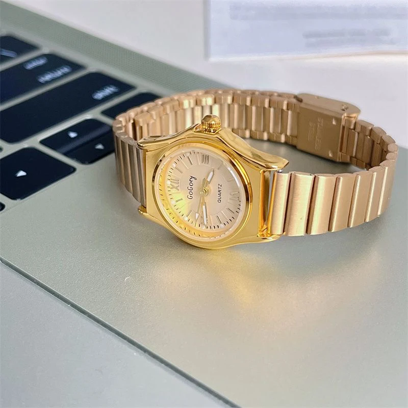 【夕夕工厂】女士轻奢小众复古时尚高级感小金表女款手表G281