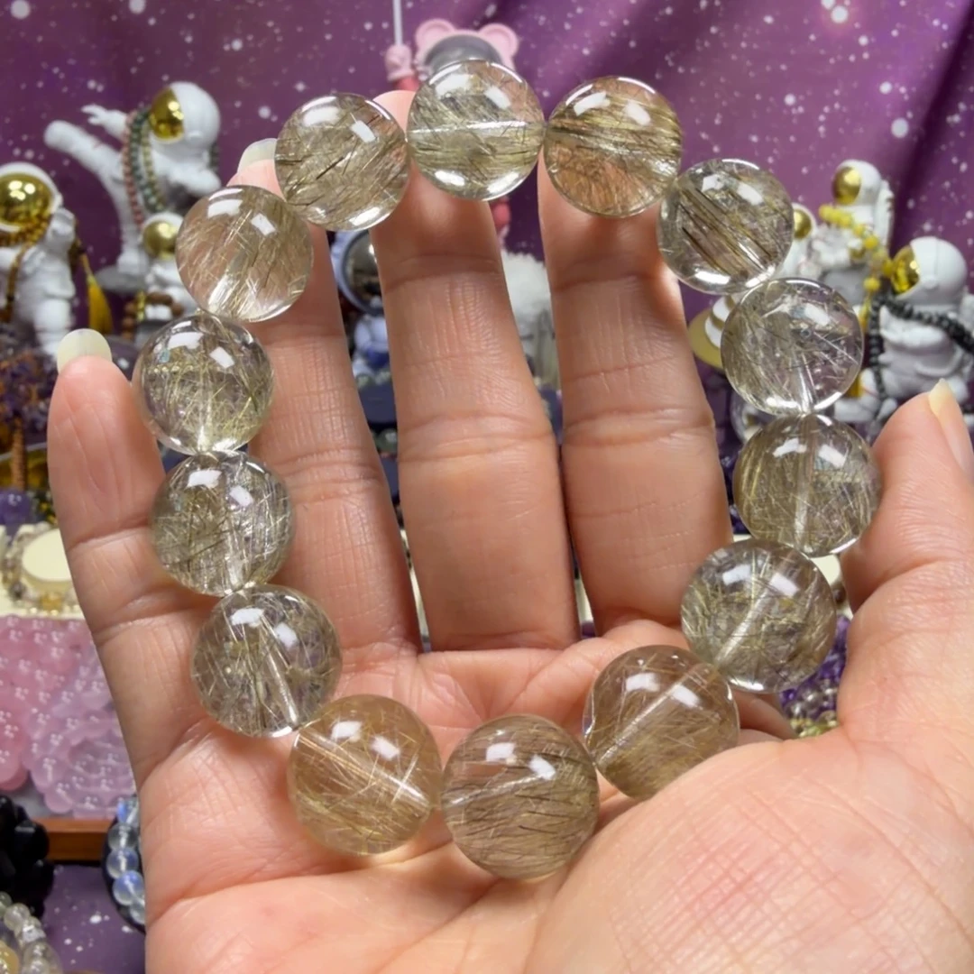 水晶未镶嵌手串魔鬼银发晶水晶手串