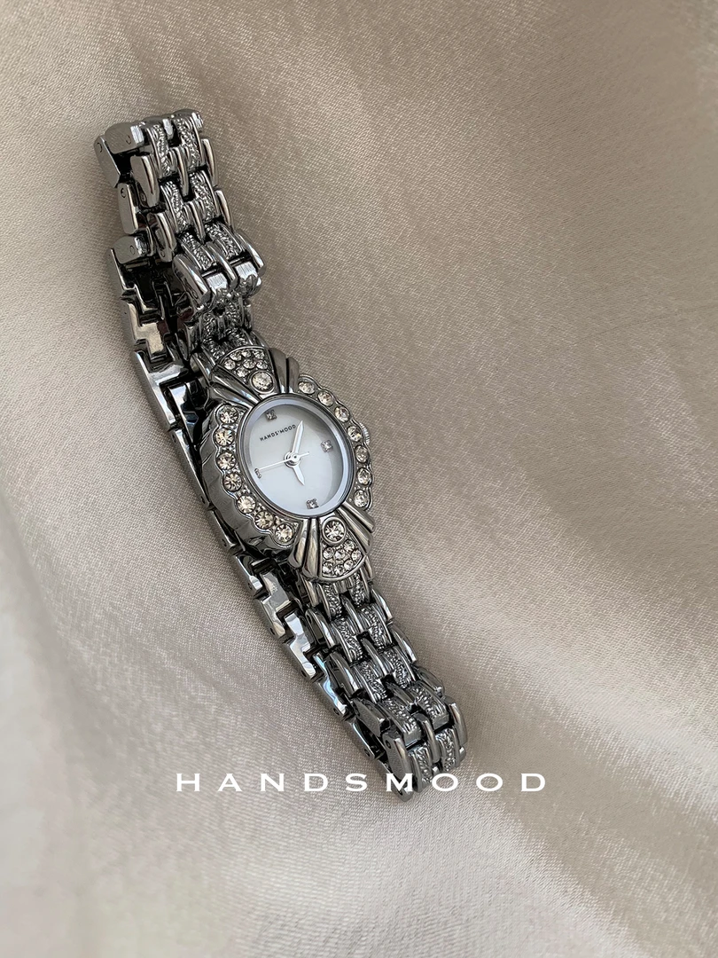 handsmood 白贝母面复古宫廷风时尚精致高级感百搭女士石英手表