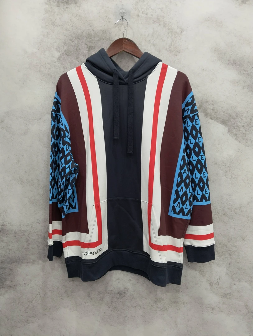 未使用 Valentino/华伦天奴 葡萄籽奢潮/VALENTINO蓝色卫衣/XS